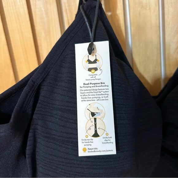 Kindred Bravely Sublime Hands-Free Pumping & Nursing Bra in Black Size XXL Busty - Picture 4 of 13